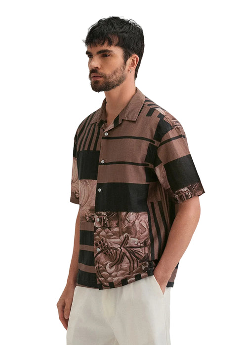 Men's Premium Black & Brown Check Cotton Casual Shirt | Full Sleeve Regular Fit | S-2XL